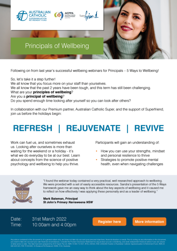 Principals of Wellbeing 