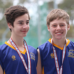 students with medals