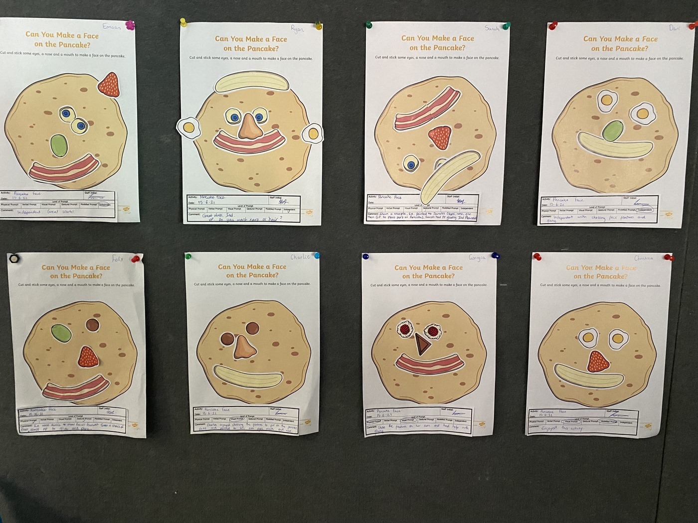 We made faces on the Pancakes. (Copy)