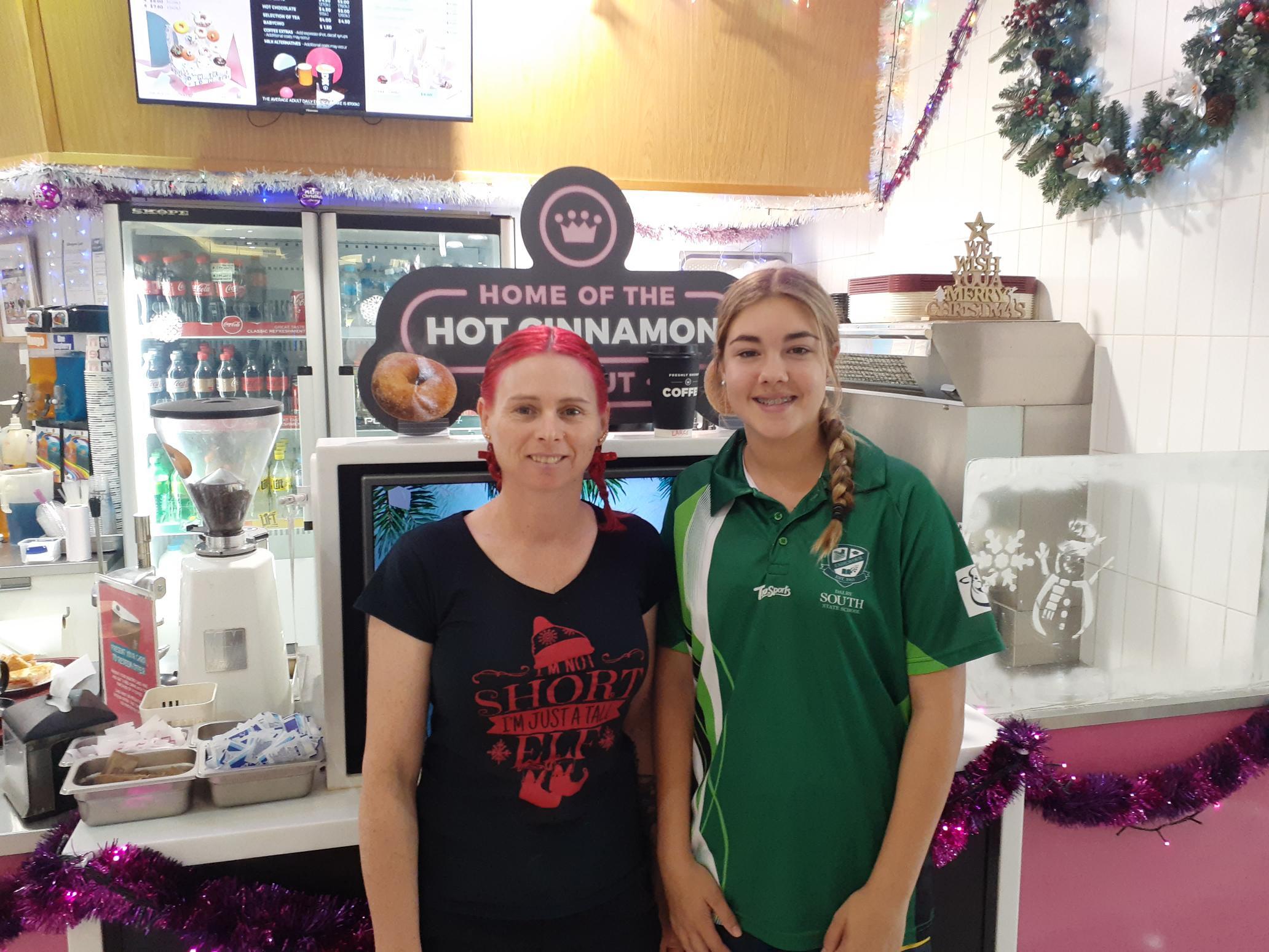 OLSCC Gaby Anderton with Shayann Woods of Donut King Dalby