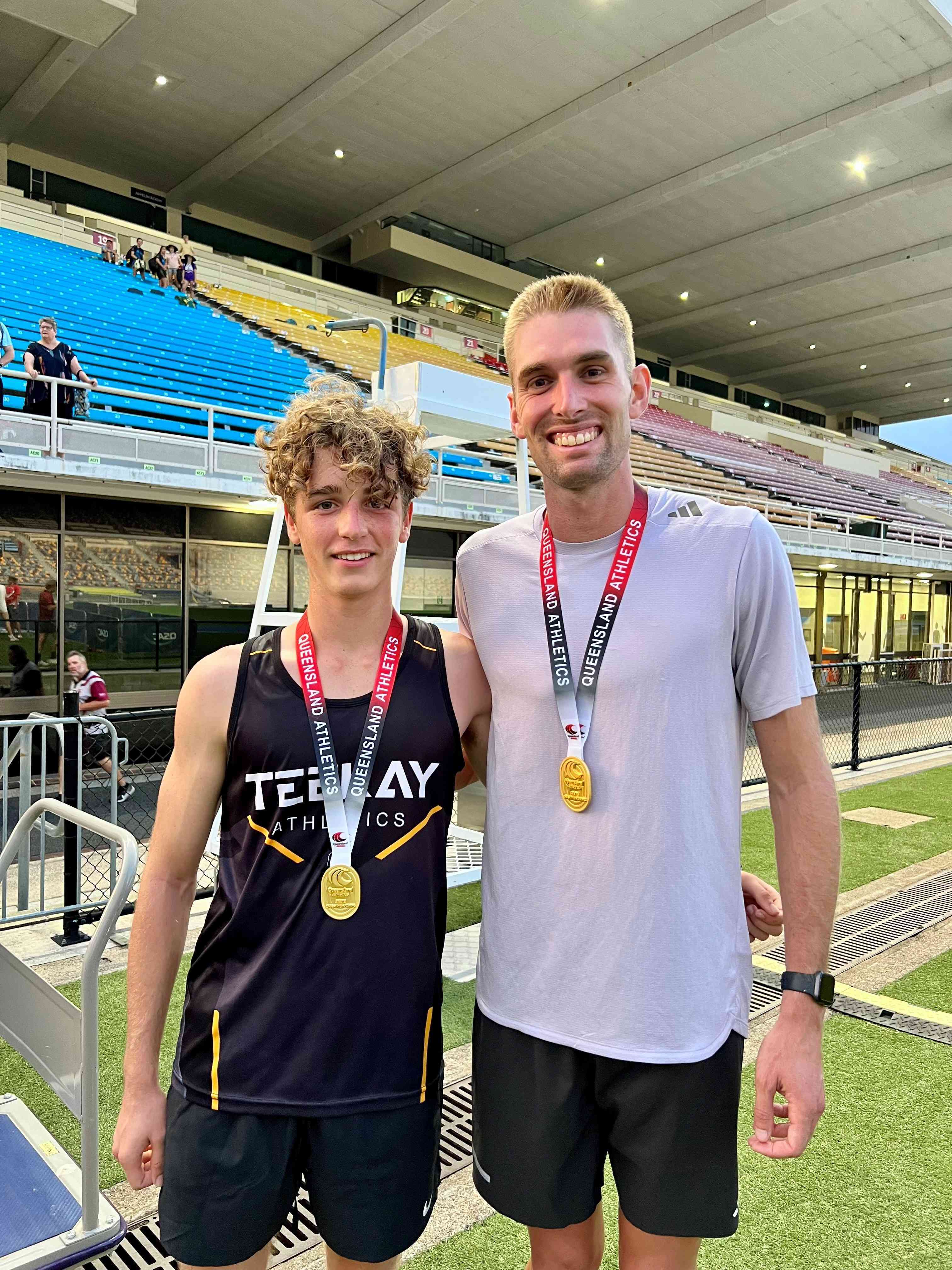 QLD State Championships Decathlon - Dylan G with Cedric Dubler