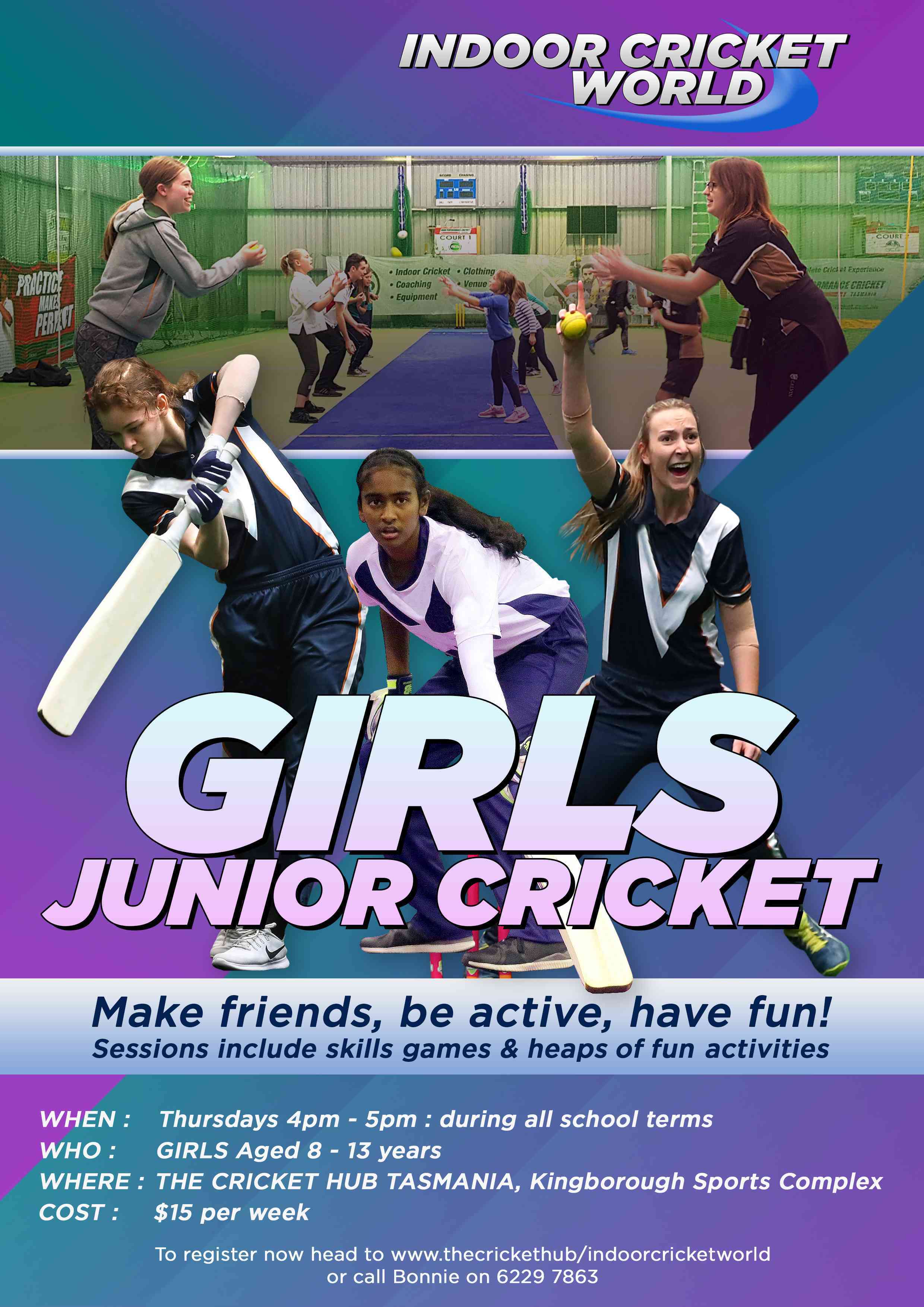 Girls Indoor Cricket at The Cricket Hub