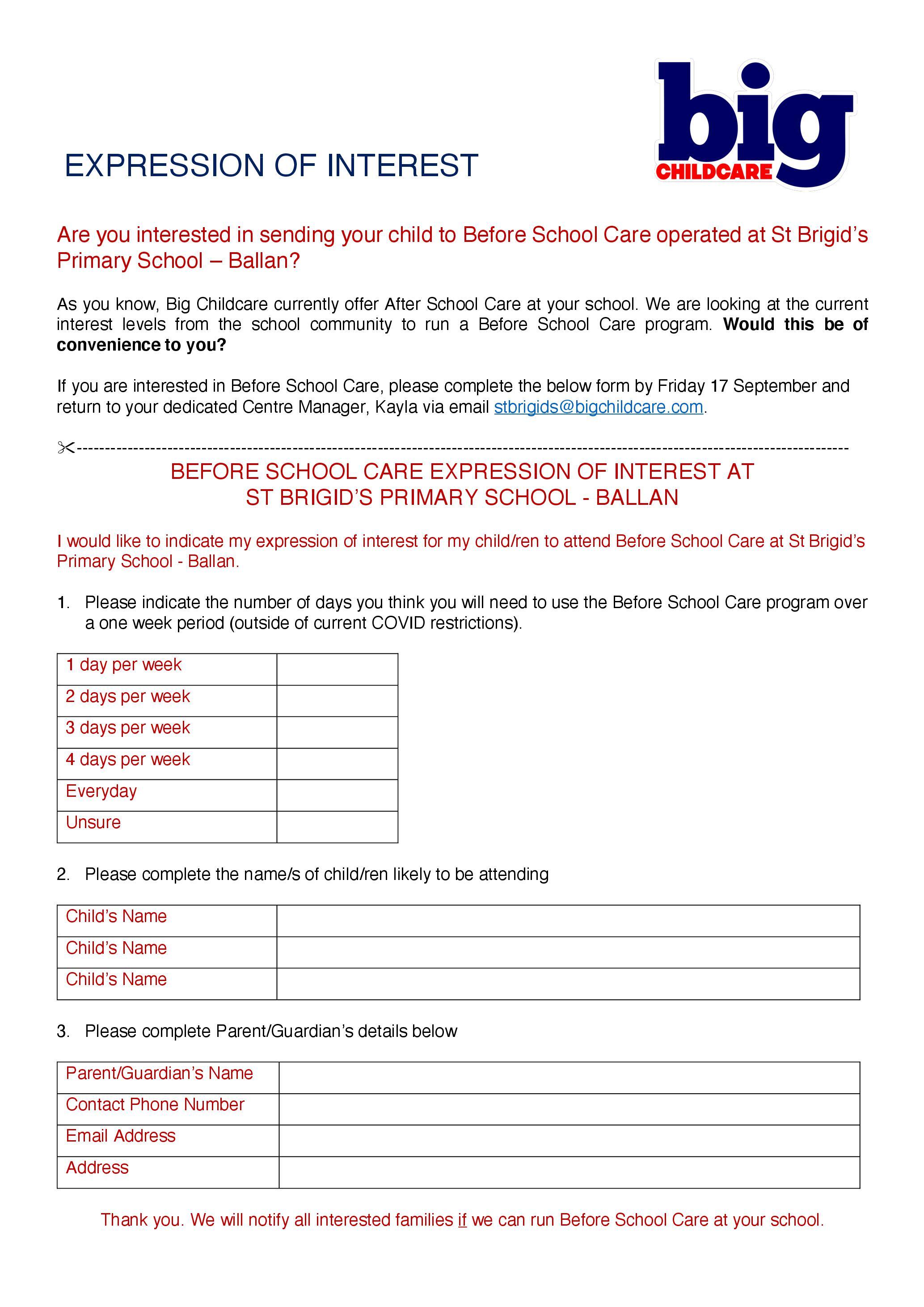EXPRESSION OF INTEREST BIG Before School Care St Brigids 20210906 (1)_Page_1