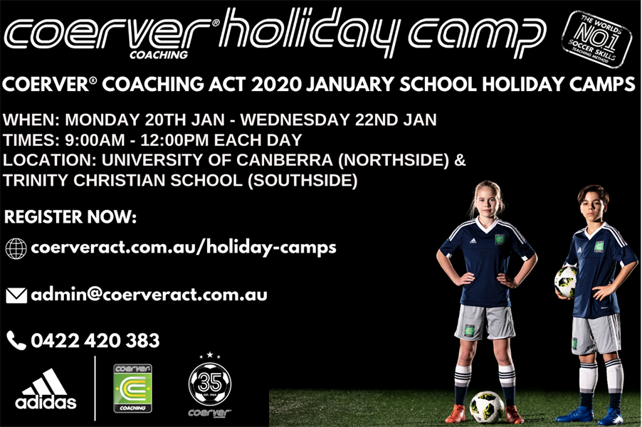 Coerver Coaching ACT 2020 January Holiday Camps
