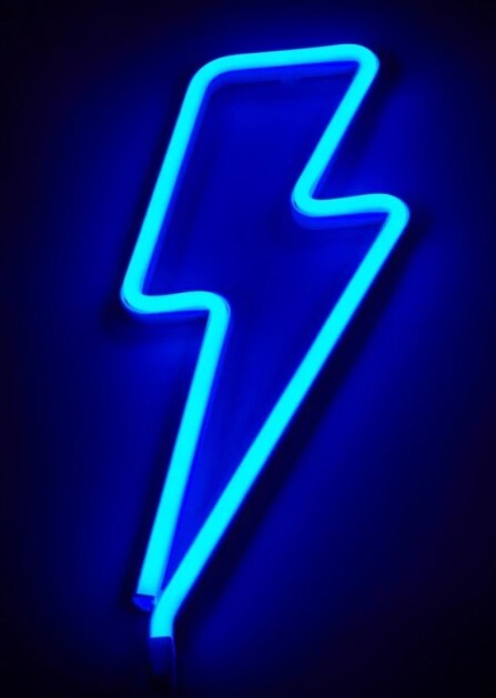 neon sign lighting bolt
