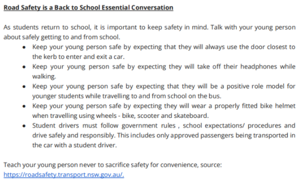 Road Safety Back to School