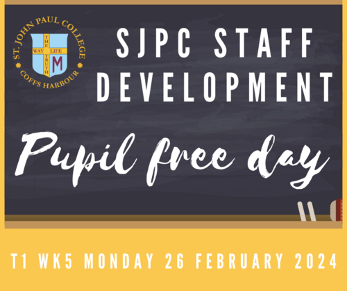Pupil Free Day 26 February 2024