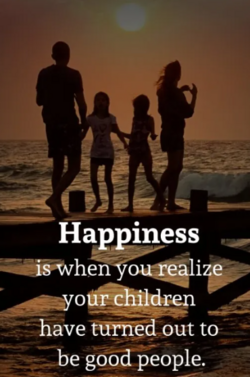 Happiness is when your children