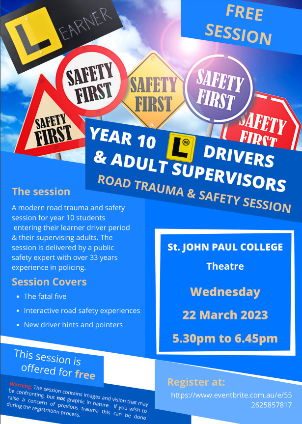 Year 10 L Drivers & Adult Supervisors session