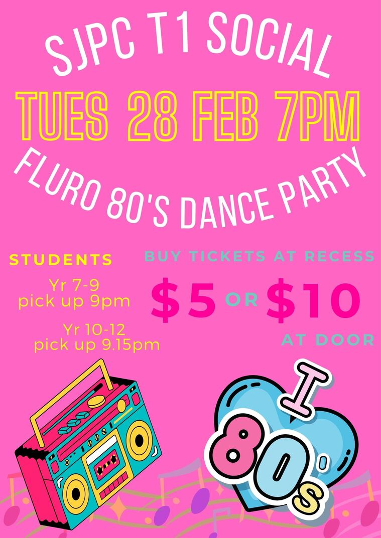 T1 2023 Social Fluro 80's Dance Party