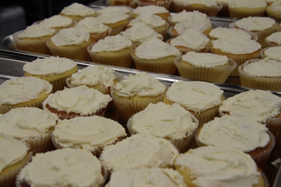 White Ribbon Cupcakes