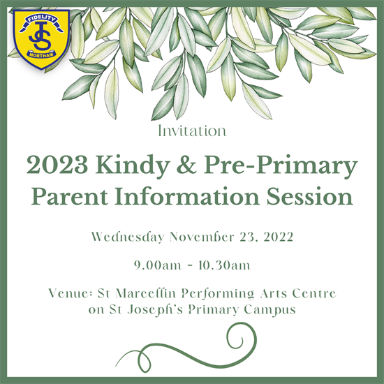 Kindy & Pre-Primary Information Session Invitation