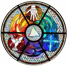 Stained glass Trinity