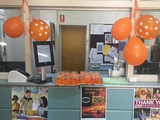 Orange decorated front office (1)