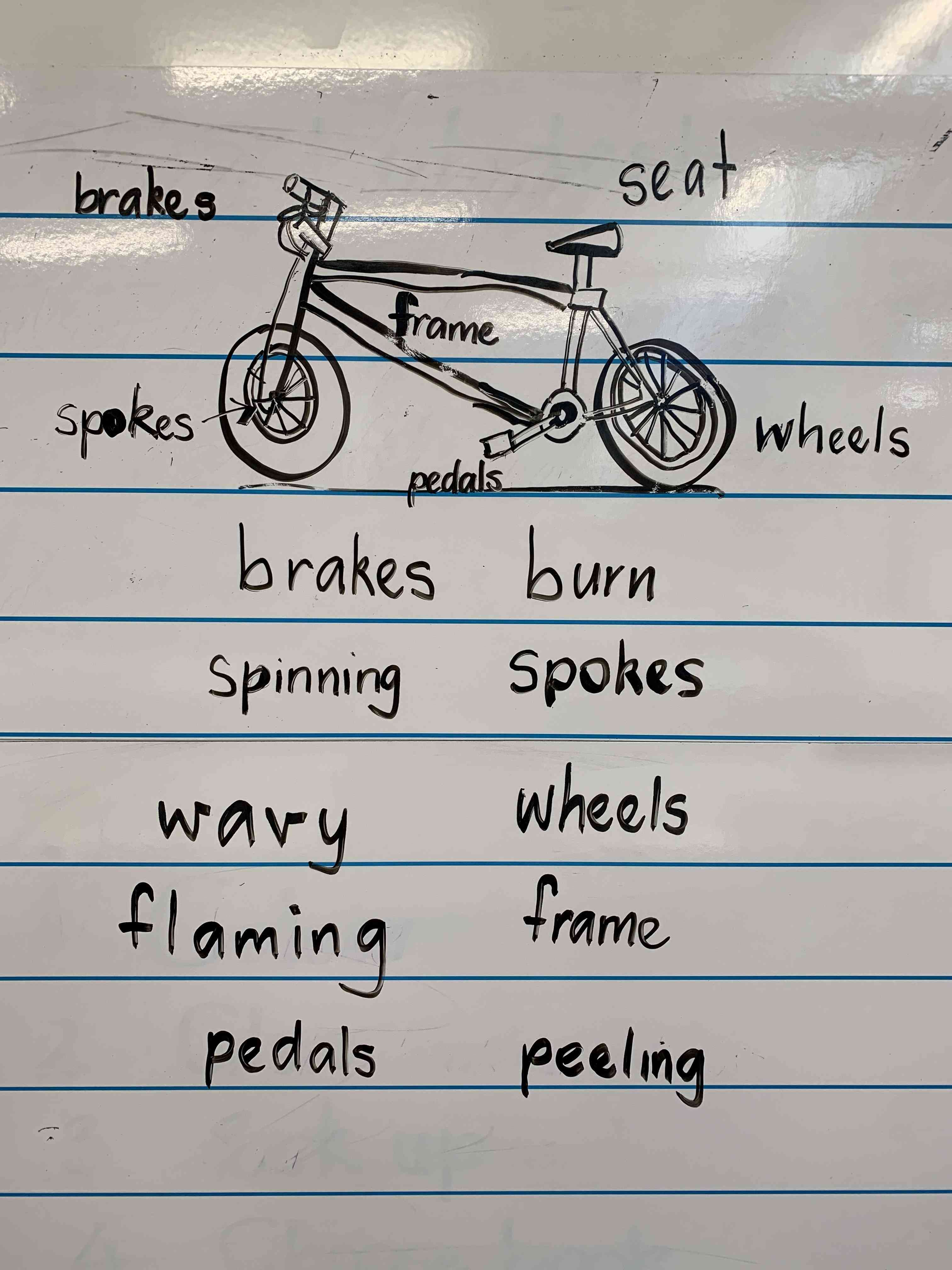 Class created bicycle poem