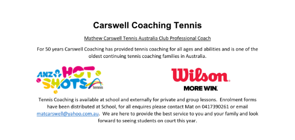 Carswell Coaching tennis